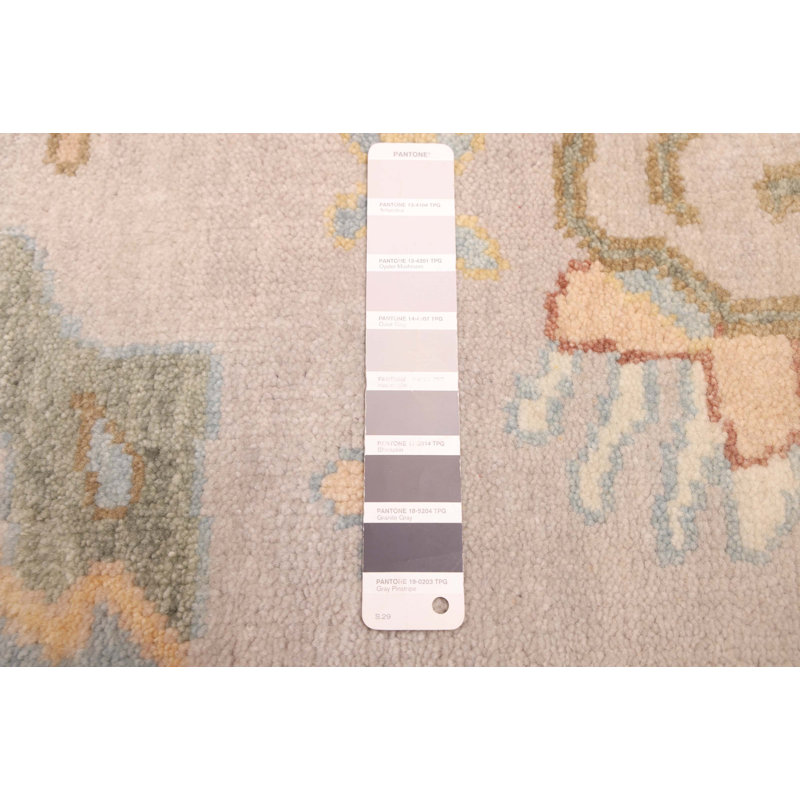 Tapis moderne gris Oushak 9 pi 11 po x 13 pi 9 po