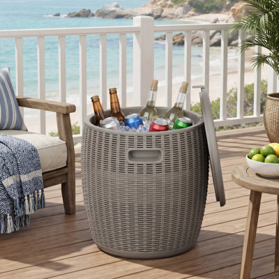 9.5 Gallon Patio Ice Chest And Side Table