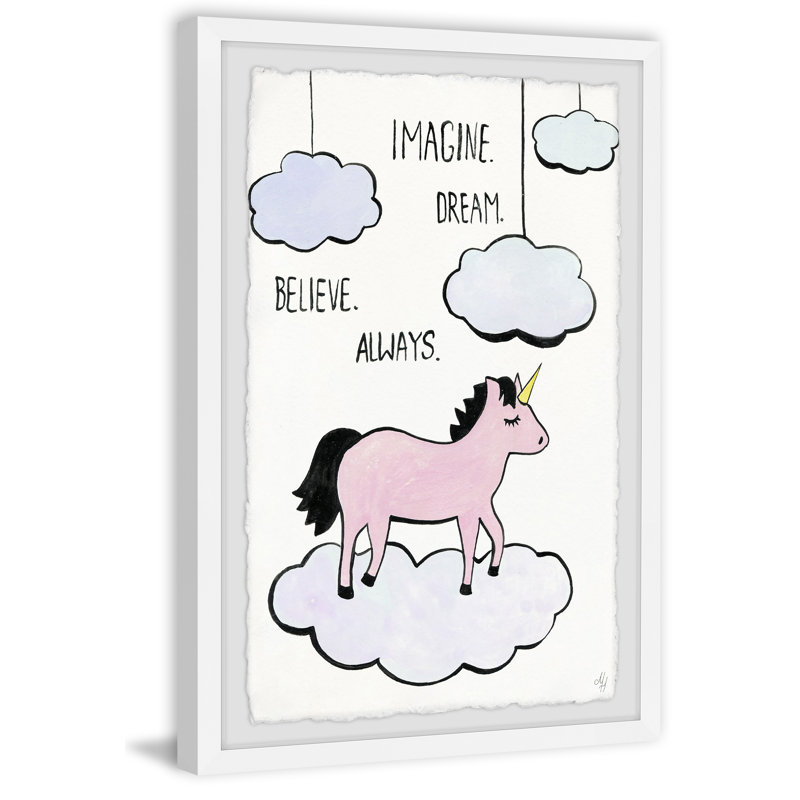 Cothran Imagine Dream Believe Always - Single Picture Frame Painting, 61cm H x 41cm W