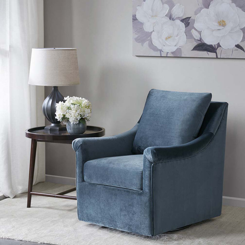 Fauteuil demi-tonneau pivotant, Bleu