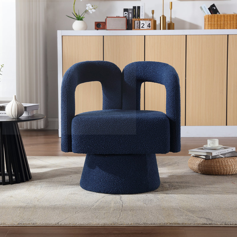 Fauteuil demi-tonneau Accent, Bleu marine incorrect