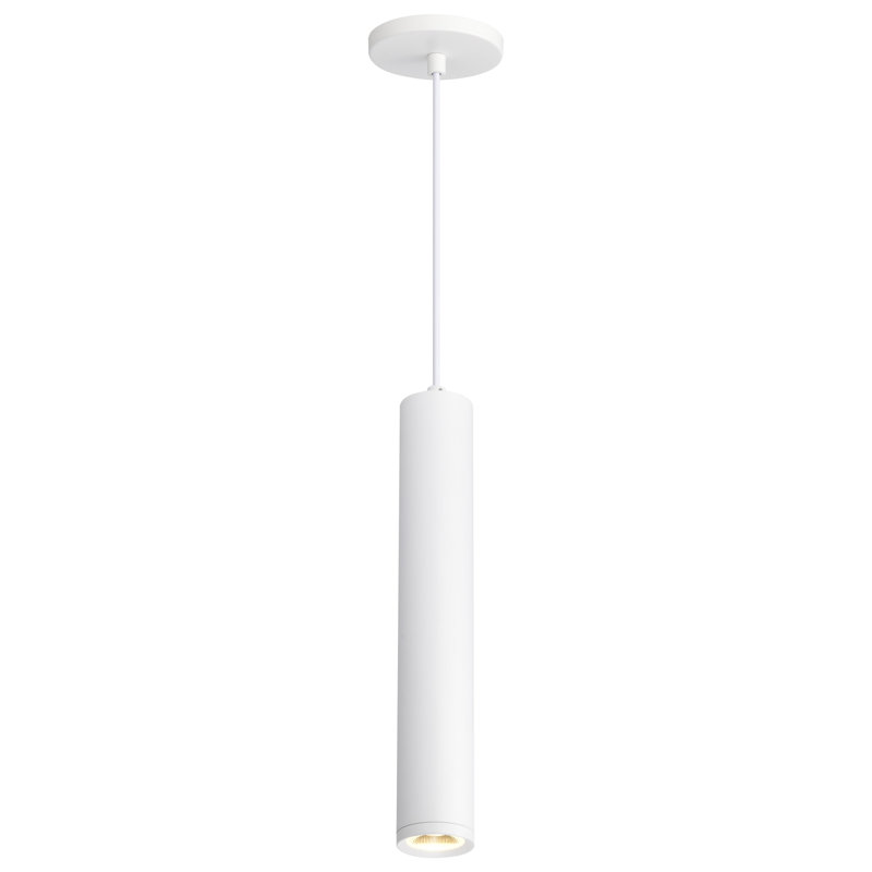 Jabien 1-Light Dimmable Aluminum Pendant , Matte White