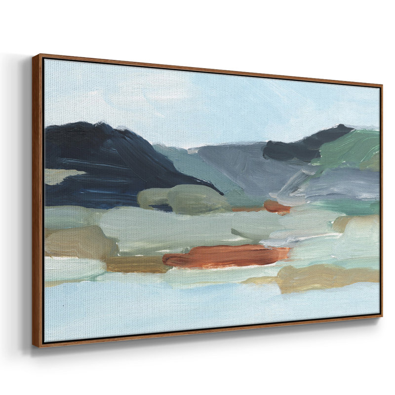 Autumn Mountains II, reproduction d'art sur toile, H 27 po x l 41 po x P 2 po, Toile encadrée noyer flottant