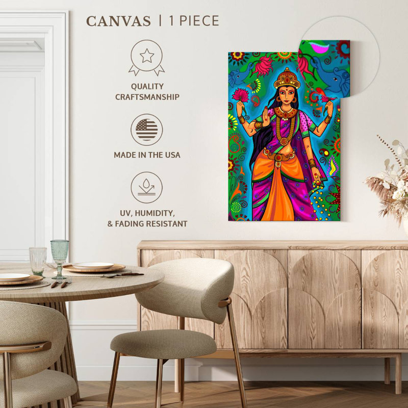 Adella Indian Goddess Lakshmi, 30" H x 20" W