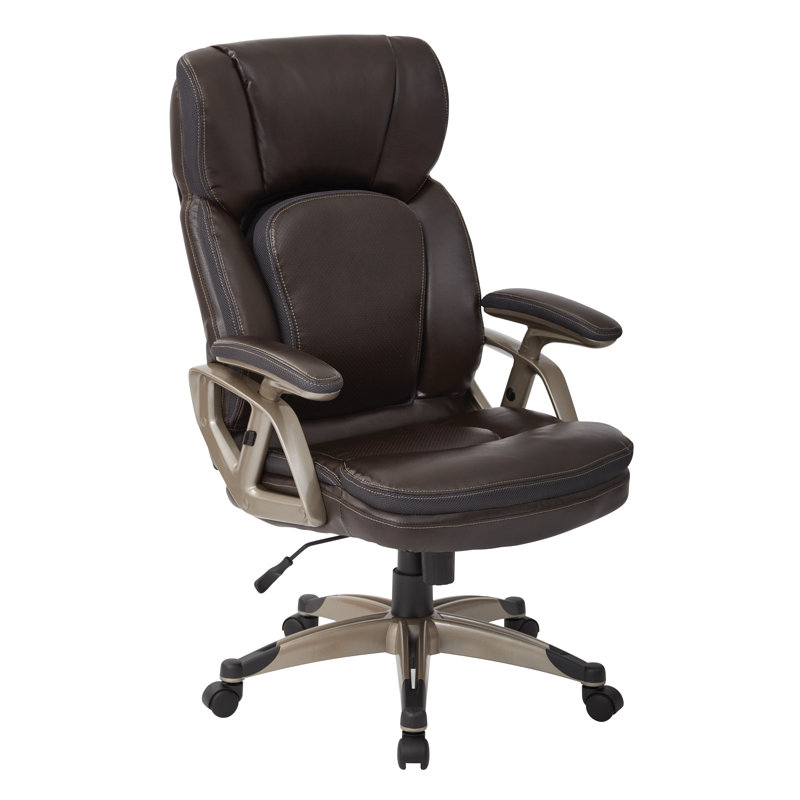 Fauteuil de direction ergonomique, Châtaignier/cacao