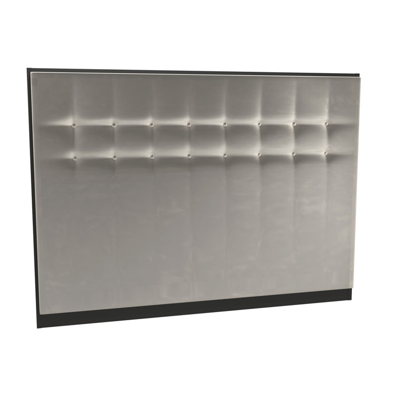 Euclid Upholstered Headboard, Double (4'6), Silver