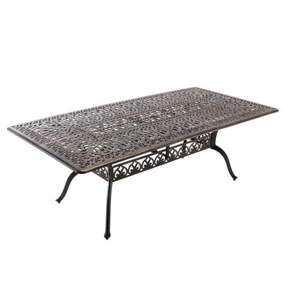 Mahah Rectangular Outdoor Dining Table Yes , 87 " W 42 " D