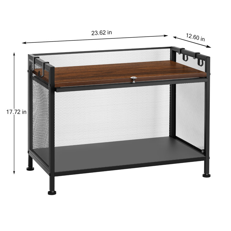 Étagère de boulanger standard en acier à chevrons Chevelle, 17,72 po x 23,62 po x 12,6 po