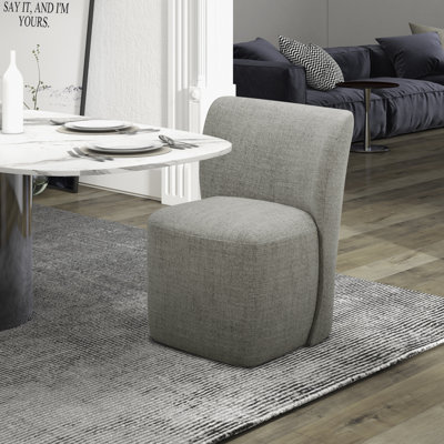Faouzi Upholstered Dining Chair w/ Casters