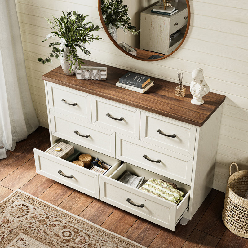 white and brown dresser Realyn - / / Beige - the Harlow will provide ample storage and style to your bedroom for practicality Shaybrock Antique White And Brown