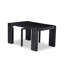 Ensemble de table de salle à manger 13 pièces Modern Xtenczar, table rectangulaire et 12 chaises empilables en tissu de lin noir, finition noire brossée-124569961-124569962-124569968