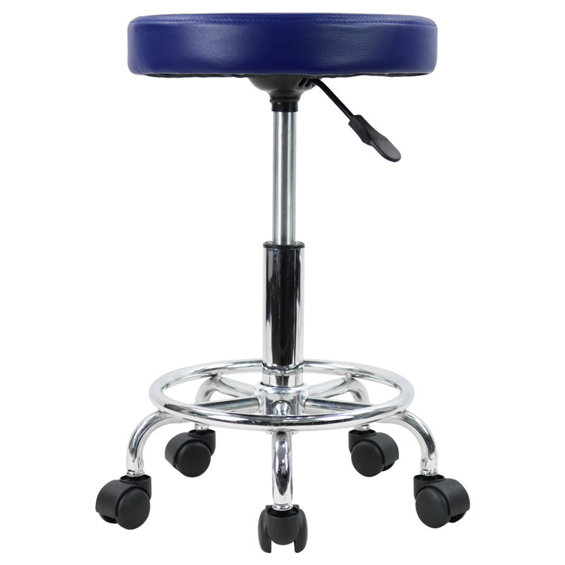 Tabouret de laboratoire à hauteur réglable, Bleu