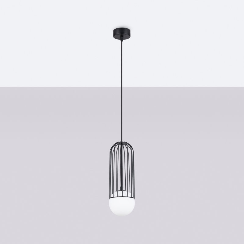 Bonine 1 - Light Stainless Steel Pendant, Black