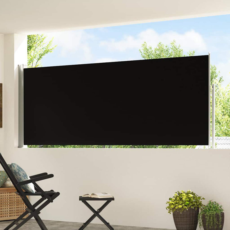Polyester Cover Patio Retractable Awning, 47.2" H x 196.9" W