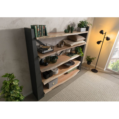 Standregal Akazie 200x40x178 braun lackiert NATURAL IDOL #210