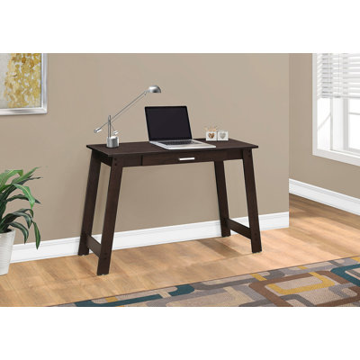 Contemporary Brown Laminate Computer Desk With Storage, Perfect For Home Office And Laptop Work