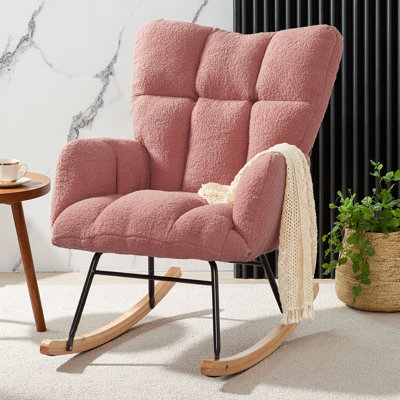 Chaise berçante et berçante capitonnée 35 po