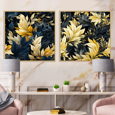 Lamberth - Ensemble de 2 collages carrés tropicaux