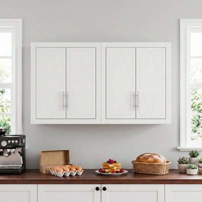 Armoire murale de style shaker de 44 po x H 26 po pour garde-manger Laudry