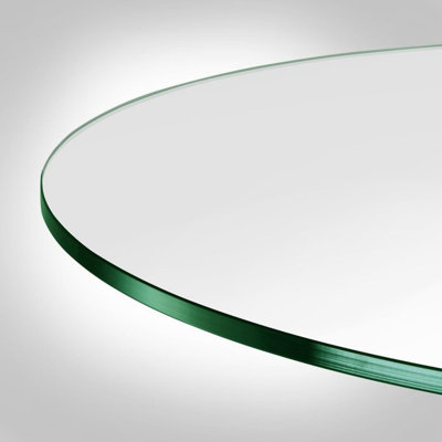 Glass Circular Straight Cut Edge Table Top