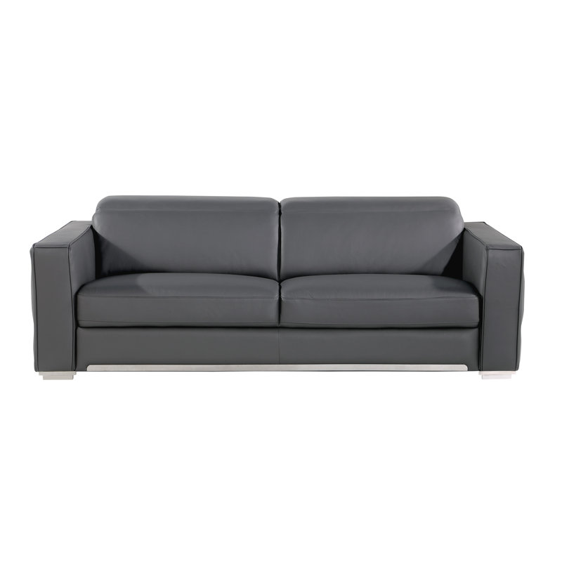 Canapé Raymod, Gris foncé, Argent
