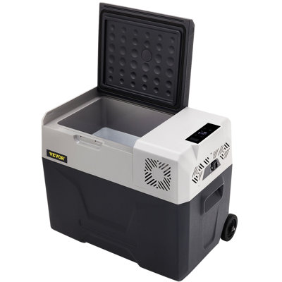 Car Refrigerator, DC 12/24V AC100-240V Compressor Electric Cooler, -4°F to 68°F Car Fridge with APP Control, 60W Cars Freezer for RVs, Campsites, Boats, Camping, Fishing, 32 QT Portable Freezer