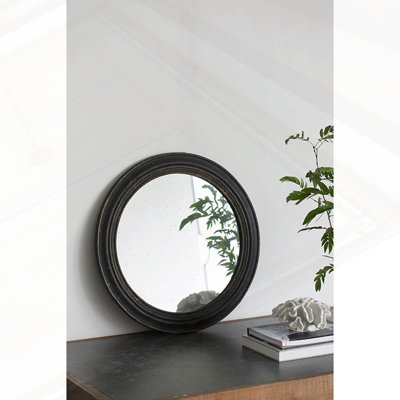 Miroir mural 23,5 "avec cadre en bois noir