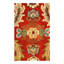 Wool Oriental Area Rug in Rust/Ivory