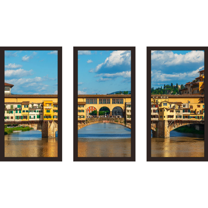 Toscane, Italie - Ensemble de 3 reproductions de photos sur acrylique, H 25,5 po x l 40,5 po x P 1 po