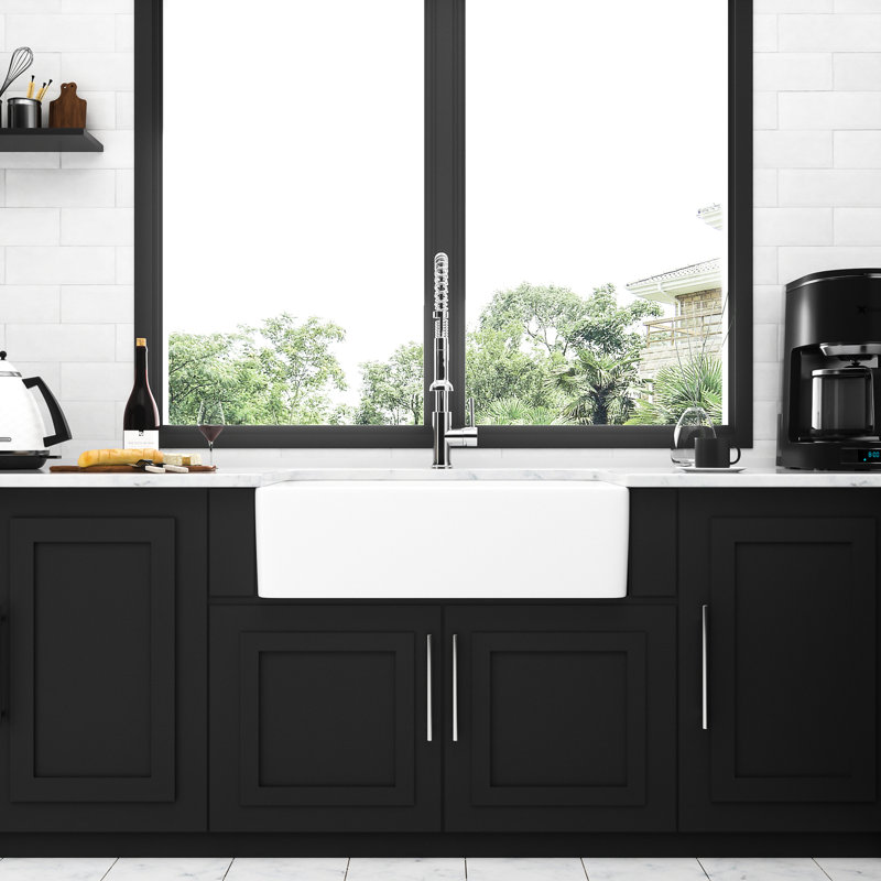 30 Inch White Apron Front Ceramic Single Bowl Sink - Chip Virtue, Deep, And Easy To Keep Clean With Included Accessories Kitchen Design, Deep Bowl,