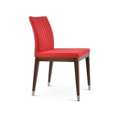 Chaise d'appoint en bois avec anneau chromé Zeyno