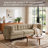 3 - Piece Upholstered Camel Tufted Corduroy Modular Sectional with Pillow Back-613108628-612901933-612901934