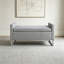 Repose-pieds rembourré moderne avec grand rangement, base en métal pour la chambre à coucher et le salon, banc d'entrée multifonctionnel