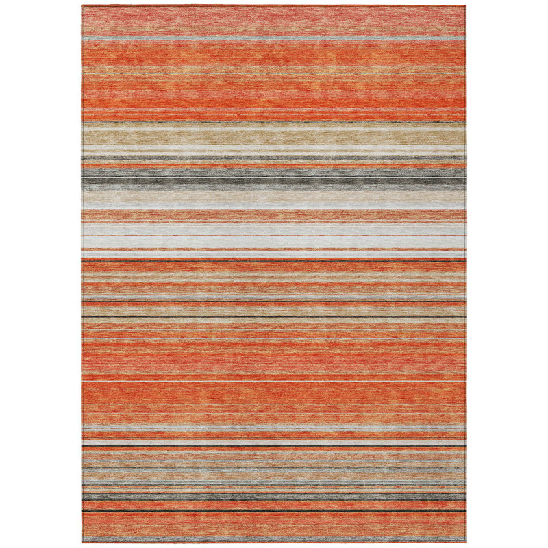 Tapis intérieur lavable rayé 10 pi x 14 pi