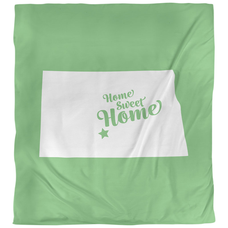 Housse de couette bismarck doux, Housse de couette pour grand lit, Vert, Polyester brossé