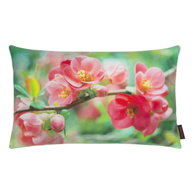 Coussin lombaire en coton bluten/fleurs Summertime