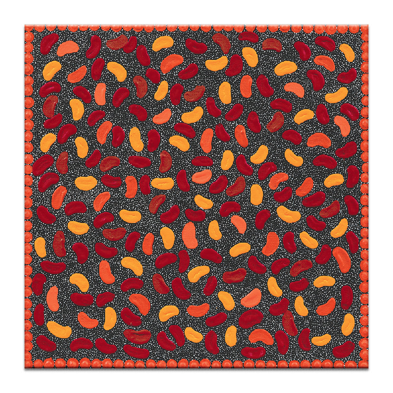 Ininti by Kathleen Buzzacott - Print on Canvas, 41cm H x 41cm W x 5cm D, Wrapped Canvas