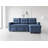 2-In-1 L-Shaped Sectional Sleeper Sofa With Linen Upholstery And Medium-Firm Cushions-124499251