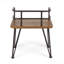 Chaise d'extérieur industrielle en bois et métal