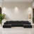 6 - Piece Modular Sleeper Sectional Sofa Bed Corner Sofa for Living Room-1529266987