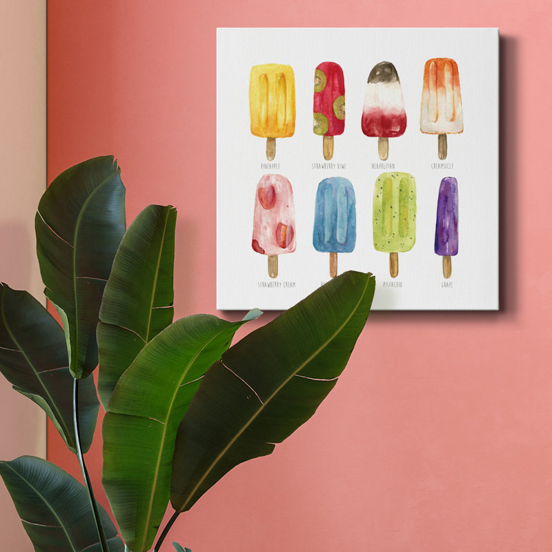 " Popsicles Come Chill ", 16" H x 16" W x 1" D