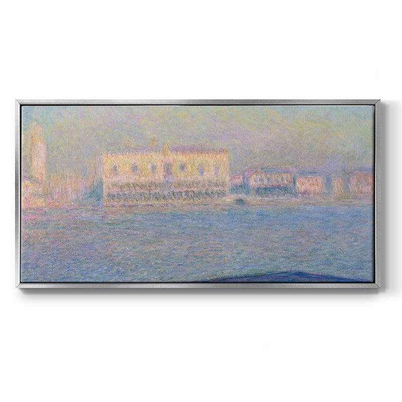 Série paysage - CCL XXXVI - Toile tendue avec châssis encadré - Prêt à être accroché, H 25 po x l 49 po, Argent argent