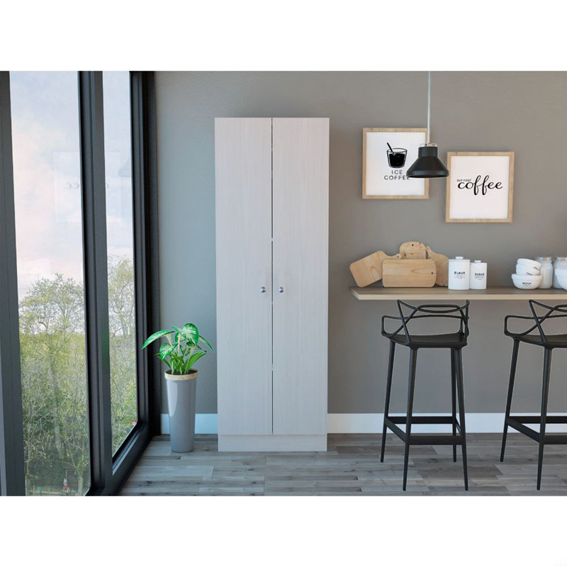 Rectangle 2-Door Storage Tall Cabinet, Gray