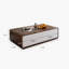 Table basse moderne moderne en bois avec rangement, 4 tiroirs en bois massif, entièrement assemblée-831670607