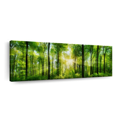 Paysage forestier sur toile