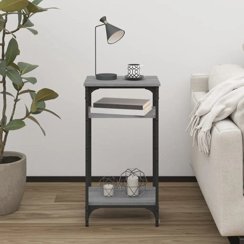 Dragon End Table, Black/Grey, Grey