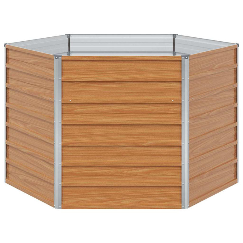Raised Garden Bed, 77cm H x 129cm W x 129cm D, Light Brown
