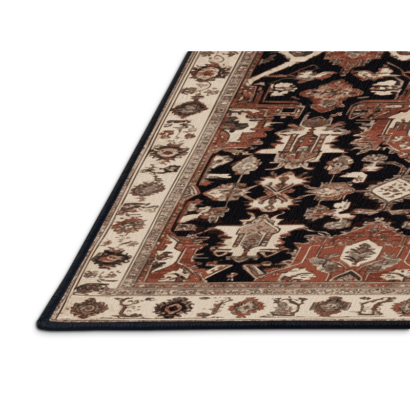 Tapis brun lavable à la machine, Rectangulaire 8 pi x 10 pi
