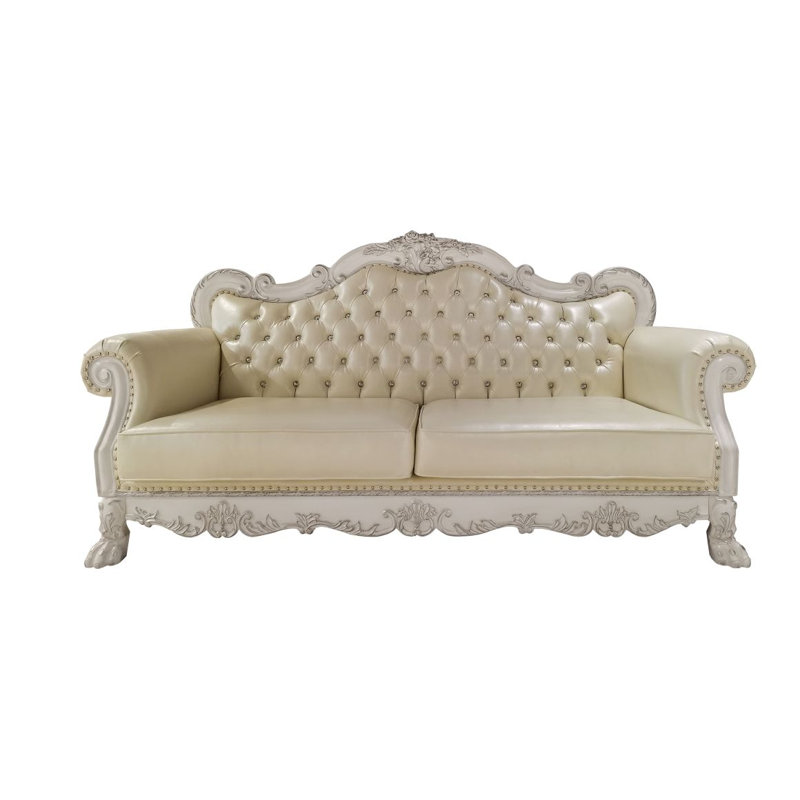Canapé moderne Dresden avec 4 coussins, cuir synthétique