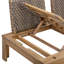 Ensemble de canapé modulaire d'extérieur en acacia massif 2 pièces - Chaise longue